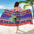 Belize Keel-billed Toucan Bird Christmas Sarong Feliz Navidad With Knitted Christmas Pattern