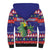 Belize Keel-billed Toucan Bird Christmas Sherpa Hoodie Feliz Navidad With Knitted Christmas Pattern