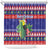 Belize Keel-billed Toucan Bird Christmas Shower Curtain Feliz Navidad With Knitted Christmas Pattern