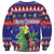 Belize Keel-billed Toucan Bird Christmas Sweatshirt Feliz Navidad With Knitted Christmas Pattern