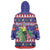 Belize Keel-billed Toucan Bird Christmas Wearable Blanket Hoodie Feliz Navidad With Knitted Christmas Pattern