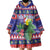 Belize Keel-billed Toucan Bird Christmas Wearable Blanket Hoodie Feliz Navidad With Knitted Christmas Pattern