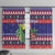 Belize Keel-billed Toucan Bird Christmas Window Curtain Feliz Navidad With Knitted Christmas Pattern