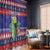 Belize Keel-billed Toucan Bird Christmas Window Curtain Feliz Navidad With Knitted Christmas Pattern