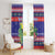 Belize Keel-billed Toucan Bird Christmas Window Curtain Feliz Navidad With Knitted Christmas Pattern