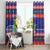 Belize Keel-billed Toucan Bird Christmas Window Curtain Feliz Navidad With Knitted Christmas Pattern