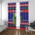 Belize Keel-billed Toucan Bird Christmas Window Curtain Feliz Navidad With Knitted Christmas Pattern