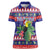 Belize Keel-billed Toucan Bird Christmas Women Polo Shirt Feliz Navidad With Knitted Christmas Pattern