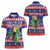 Belize Keel-billed Toucan Bird Christmas Women Polo Shirt Feliz Navidad With Knitted Christmas Pattern