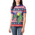 Belize Keel-billed Toucan Bird Christmas Women Polo Shirt Feliz Navidad With Knitted Christmas Pattern