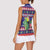 Belize Keel-billed Toucan Bird Christmas Women Sleeveless Polo Shirt Feliz Navidad With Knitted Christmas Pattern