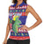 Belize Keel-billed Toucan Bird Christmas Women Sleeveless Polo Shirt Feliz Navidad With Knitted Christmas Pattern