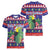 Belize Keel-billed Toucan Bird Christmas Women V-Neck T-Shirt Feliz Navidad With Knitted Christmas Pattern