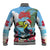 Belize Keel-billed Toucan Christmas Baseball Jacket Black Orchid Christmas Beach Vibe - Wonder Print Shop