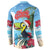 Belize Keel-billed Toucan Christmas Button Sweatshirt Black Orchid Christmas Beach Vibe - Wonder Print Shop