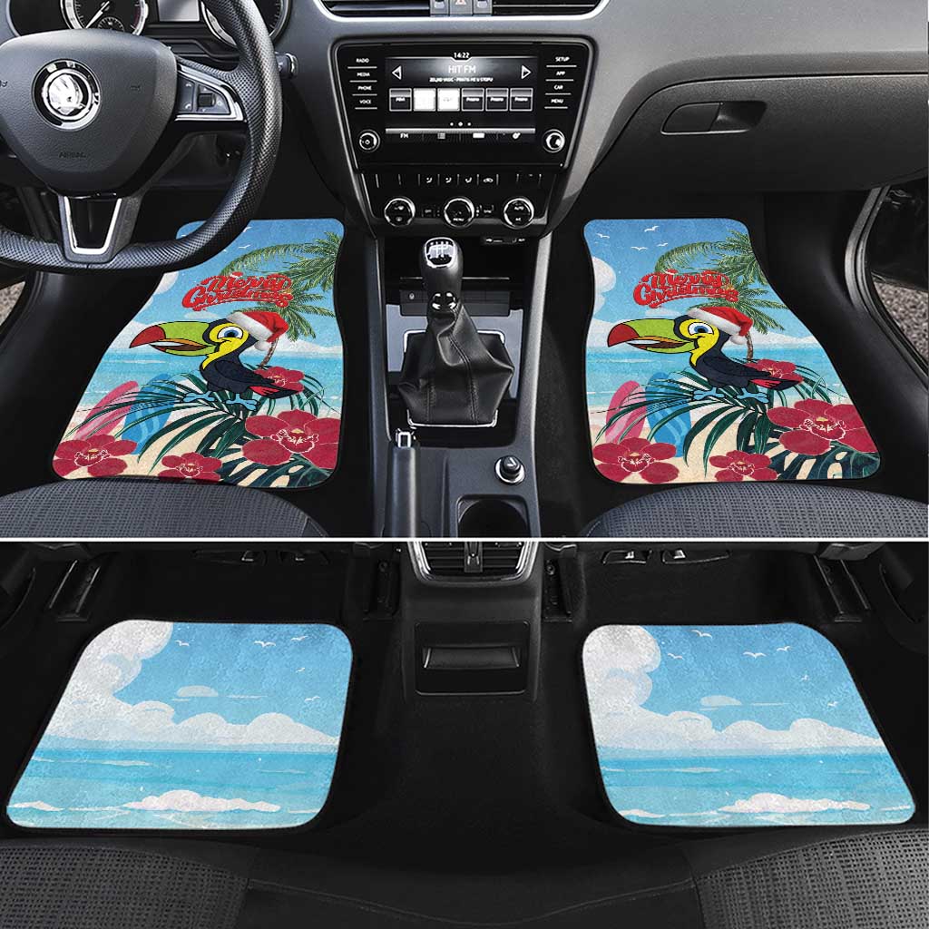 Belize Keel-billed Toucan Christmas Car Mats Black Orchid Christmas Beach Vibe - Wonder Print Shop