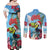 Belize Keel-billed Toucan Christmas Couples Matching Off Shoulder Maxi Dress and Long Sleeve Button Shirt Black Orchid Christmas Beach Vibe - Wonder Print Shop