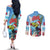 Belize Keel-billed Toucan Christmas Couples Matching Off The Shoulder Long Sleeve Dress and Long Sleeve Button Shirt Black Orchid Christmas Beach Vibe