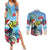 Belize Keel-billed Toucan Christmas Couples Matching Summer Maxi Dress and Long Sleeve Button Shirt Black Orchid Christmas Beach Vibe - Wonder Print Shop