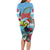 Belize Keel-billed Toucan Christmas Family Matching Long Sleeve Bodycon Dress and Hawaiian Shirt Black Orchid Christmas Beach Vibe - Wonder Print Shop