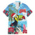 Belize Keel-billed Toucan Christmas Family Matching Mermaid Dress and Hawaiian Shirt Black Orchid Christmas Beach Vibe - Wonder Print Shop