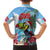 Belize Keel-billed Toucan Christmas Family Matching Off Shoulder Short Dress and Hawaiian Shirt Black Orchid Christmas Beach Vibe - Wonder Print Shop