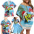 Belize Keel-billed Toucan Christmas Family Matching Off Shoulder Short Dress and Hawaiian Shirt Black Orchid Christmas Beach Vibe - Wonder Print Shop