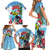 Belize Keel-billed Toucan Christmas Family Matching Short Sleeve Bodycon Dress and Hawaiian Shirt Black Orchid Christmas Beach Vibe - Wonder Print Shop