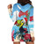 Belize Keel-billed Toucan Christmas Hoodie Dress Black Orchid Christmas Beach Vibe - Wonder Print Shop