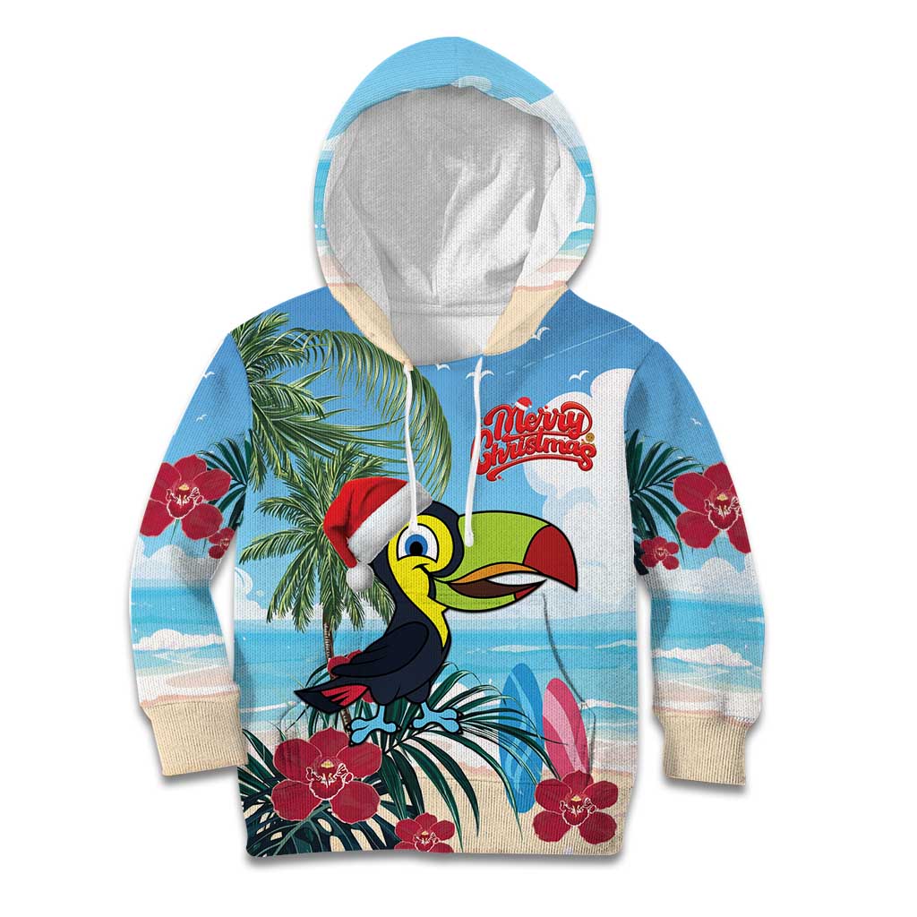 Belize Keel-billed Toucan Christmas Kid Hoodie Black Orchid Christmas Beach Vibe - Wonder Print Shop