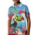 Belize Keel-billed Toucan Christmas Kid Polo Shirt Black Orchid Christmas Beach Vibe - Wonder Print Shop