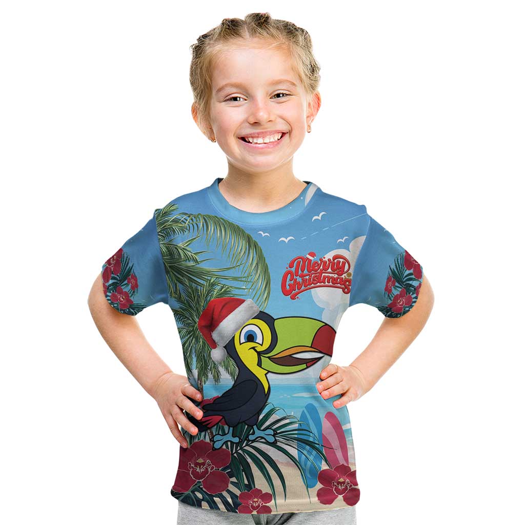 Belize Keel-billed Toucan Christmas Kid T Shirt Black Orchid Christmas Beach Vibe - Wonder Print Shop