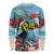 Belize Keel-billed Toucan Christmas Long Sleeve Shirt Black Orchid Christmas Beach Vibe - Wonder Print Shop