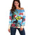 Belize Keel-billed Toucan Christmas Off Shoulder Sweater Black Orchid Christmas Beach Vibe - Wonder Print Shop