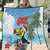 Belize Keel-billed Toucan Christmas Quilt Black Orchid Christmas Beach Vibe - Wonder Print Shop