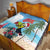 Belize Keel-billed Toucan Christmas Quilt Black Orchid Christmas Beach Vibe - Wonder Print Shop