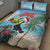 Belize Keel-billed Toucan Christmas Quilt Bed Set Black Orchid Christmas Beach Vibe