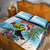 Belize Keel-billed Toucan Christmas Quilt Bed Set Black Orchid Christmas Beach Vibe