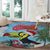 Belize Keel-billed Toucan Christmas Round Carpet Black Orchid Christmas Beach Vibe