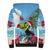 Belize Keel-billed Toucan Christmas Sherpa Hoodie Black Orchid Christmas Beach Vibe