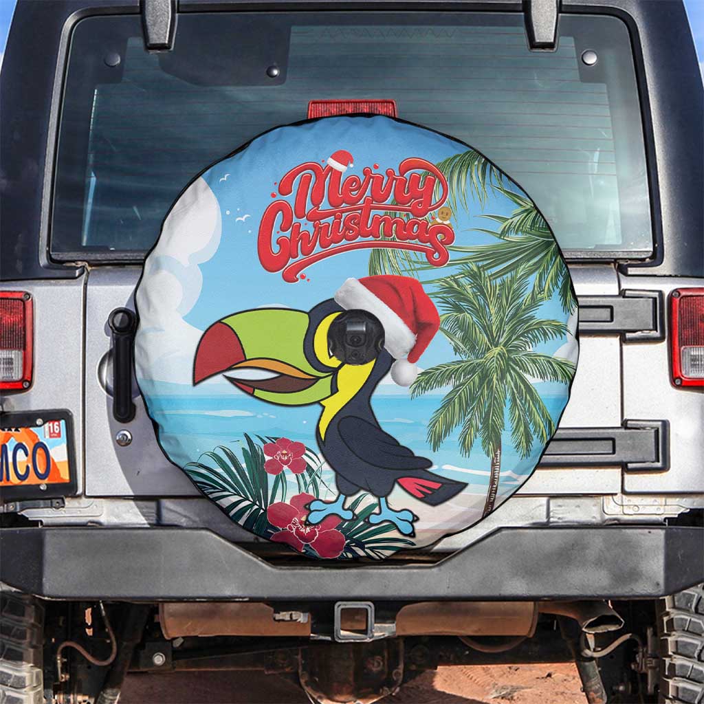 Belize Keel-billed Toucan Christmas Spare Tire Cover Black Orchid Christmas Beach Vibe