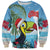 Belize Keel-billed Toucan Christmas Sweatshirt Black Orchid Christmas Beach Vibe