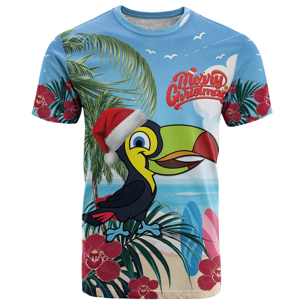 Belize Keel-billed Toucan Christmas T Shirt Black Orchid Christmas Beach Vibe