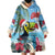 Belize Keel-billed Toucan Christmas Wearable Blanket Hoodie Black Orchid Christmas Beach Vibe