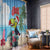 Belize Keel-billed Toucan Christmas Window Curtain Black Orchid Christmas Beach Vibe