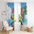 Belize Keel-billed Toucan Christmas Window Curtain Black Orchid Christmas Beach Vibe