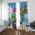 Belize Keel-billed Toucan Christmas Window Curtain Black Orchid Christmas Beach Vibe