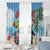 Belize Keel-billed Toucan Christmas Window Curtain Black Orchid Christmas Beach Vibe