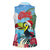 Belize Keel-billed Toucan Christmas Women Sleeveless Polo Shirt Black Orchid Christmas Beach Vibe