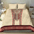 Traditional Romanian Bedding Set With Red Traditional Embroidery Patterns